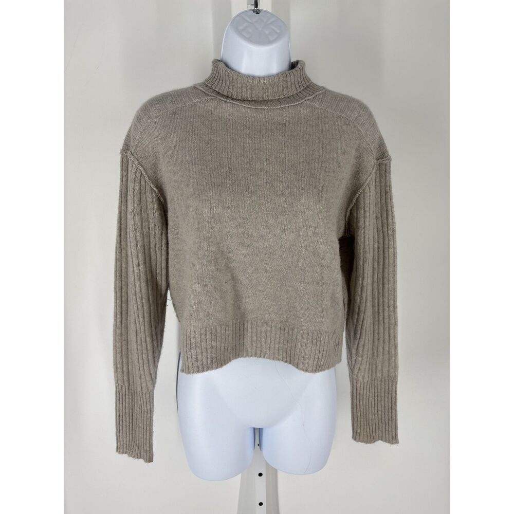 Free People cropped turtleneck knit sweater